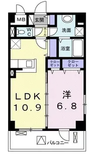 ホワイト塚本【3階】の間取り