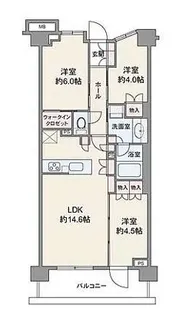 パークシティ高田馬場【2階】の間取り