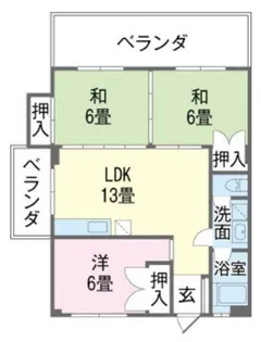 ハウス名嘉地(KW)【4階】の間取り