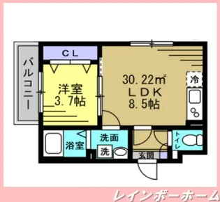 AJ南流山【3階】の間取り