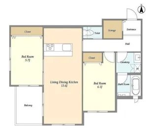 Adorable II【2階】の間取り