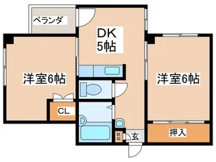 ハイコート泉尾【8階】の間取り
