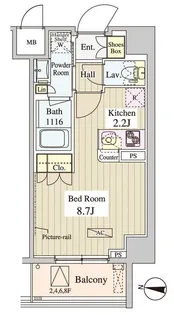 WASEDA APARTMENT ワセダアパートメント【2階】の間取り