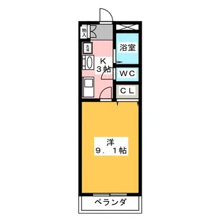 シャトー栗見坂II【2階】の間取り