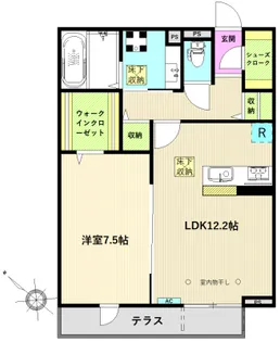 ポルタフォルトゥーナ【1階】の間取り