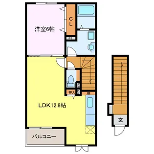 サンライズくすの木C【1階】の間取り