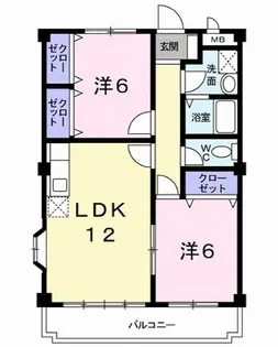 アメニティ長砂【3階】の間取り