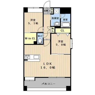 LIBTH平成タワー【6階】の間取り