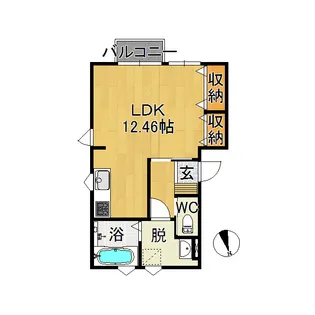 フェリオ kikyono【2階】の間取り