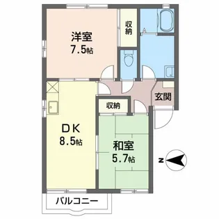 ディアス大谷【2階】の間取り