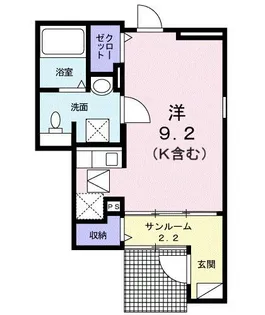 プラシード II【1階】の間取り