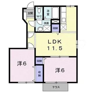 メゾン・ド・ケイ A【1階】の間取り