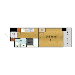 ブリリアント大阪西【2階】の間取り