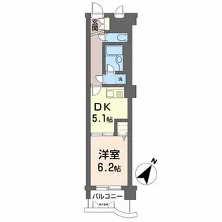 ライオンズマンション長町【4階】の間取り