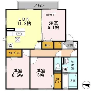 ハルブラッサム A棟【2階】の間取り