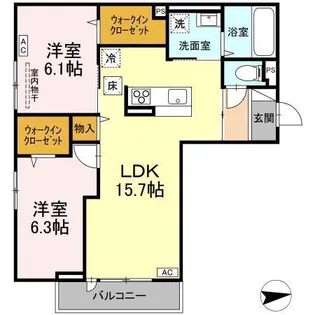 RESUA向中野 D棟【1階】の間取り
