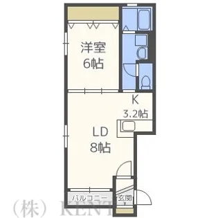 アシル西町B【4階】の間取り