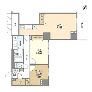 グランハイツ高田馬場【14階】の間取り