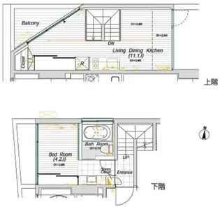デュフレ自由が丘の間取り