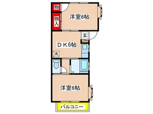 チャ-リ-ハウス【2階】の間取り