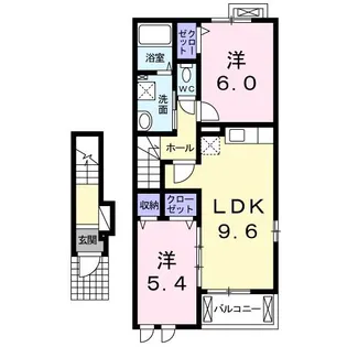 クワトロ ジール【2階】の間取り