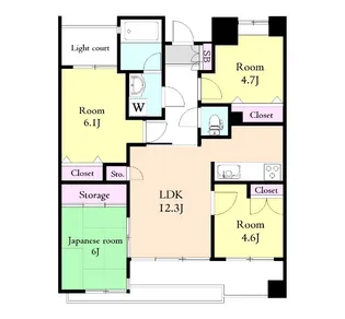 オリエンス狛江【2階】の間取り