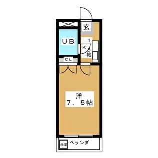 メビウスコート国立【2階】の間取り