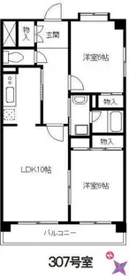 アジュール大森【3階】の間取り