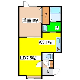 トゥインクル24【1階】の間取り