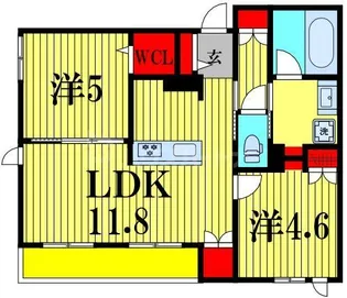 リベルテおおたかの森【3階】の間取り