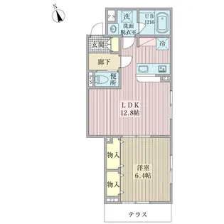 スカイハイム3【1階】の間取り