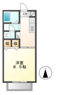 ヘリオスB【2階】の間取り