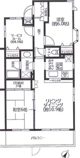 コスモ与野チェロード【3階】の間取り
