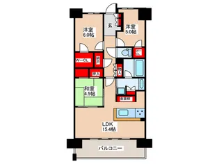 オハナ玉川上水ガーデニア【5階】の間取り