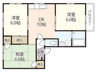ボーン・ニュー【1階】の間取り
