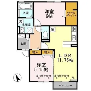 クオーレ【1階】の間取り