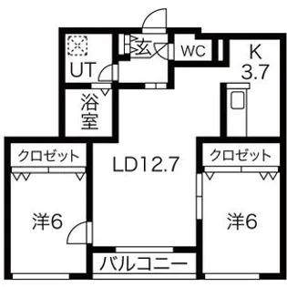 Felix中の島【1階】の間取り