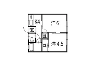 矢沢松川コーポ【2階】の間取り