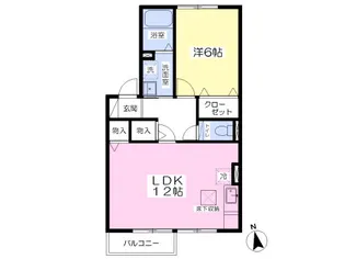 パン・メゾン・アリビオ【1階】の間取り