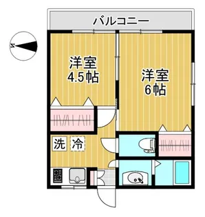 倉方ハイツ【1階】の間取り