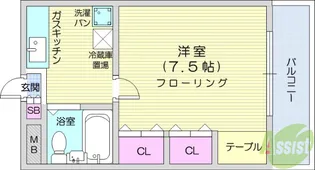 コーポ宮町【3階】の間取り