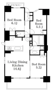 トラープランド翠命館【6階】の間取り