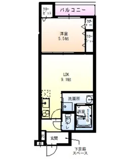 フジパレス摂津香露園【1階】の間取り
