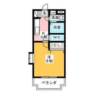 Sun Rise 一番館【1階】の間取り