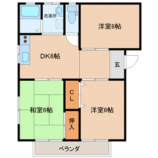 マルワカハイツ【1階】の間取り