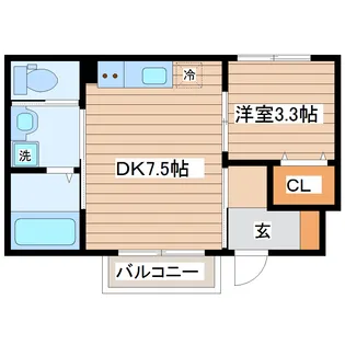 エクシリア原町II【1階】の間取り