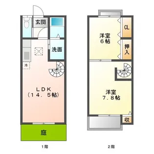 Hills Garden植田A棟(ヒルズガーデン)【2階】の間取り
