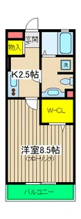 サニーフラット三ツ沢【2階】の間取り