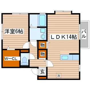 エクセレントK A【1階】の間取り