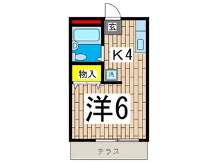 ハイツ大竹【1階】の間取り